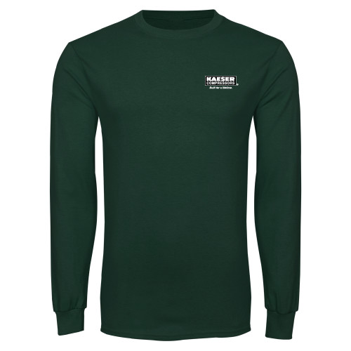 Dark Green Long Sleeve T Shirt-Kaeser w tagline