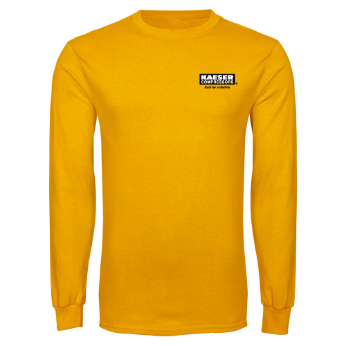 Gold Long Sleeve T Shirt-Kaeser w tagline