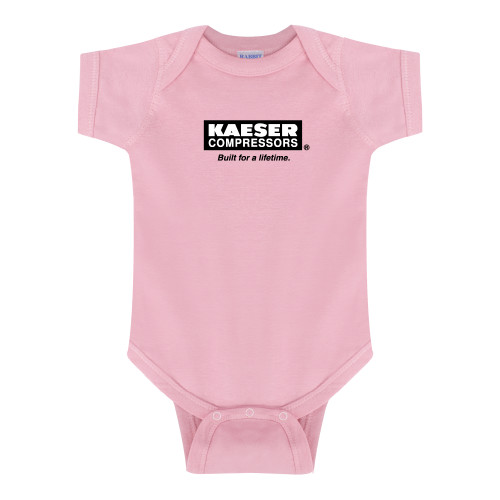Light Pink Infant Onesie-Kaeser w tagline