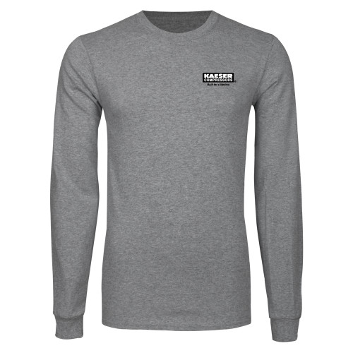 Grey Long Sleeve T Shirt-Kaeser w tagline