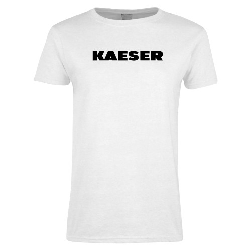 Womens White Short Sleeve Tee-Kaeser