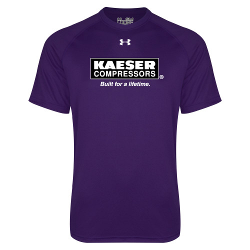 Under Armour Purple Tech Tee-Kaeser w tagline