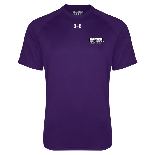 Under Armour Purple Tech Tee-Kaeser w tagline