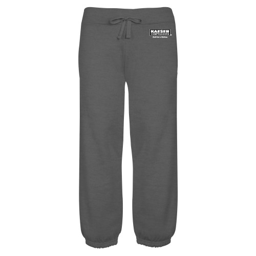 ENZA Womens Dark Heather Banded Fleece Capri-Kaeser w tagline