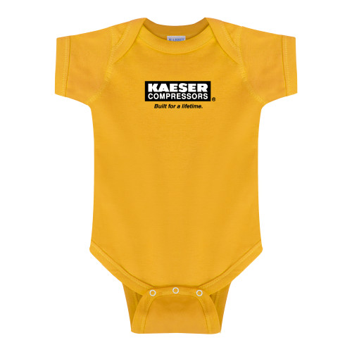 Gold Infant Onesie-Kaeser w tagline