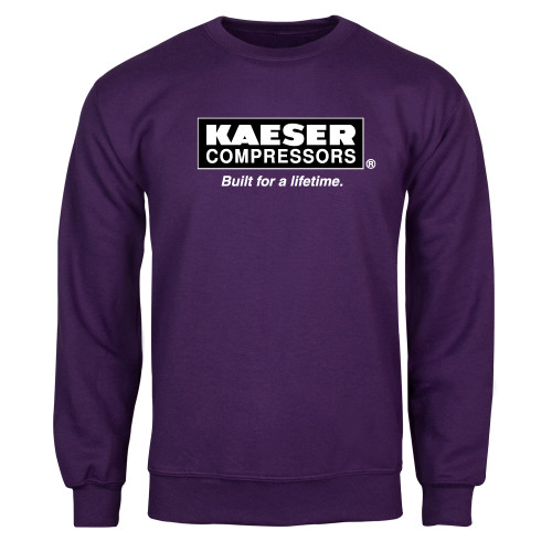 Purple Fleece Crew-Kaeser w tagline