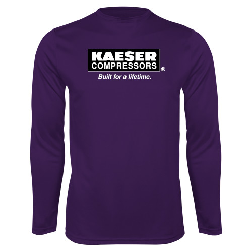 Purple Performance Long Sleeve Shirt-Kaeser w tagline