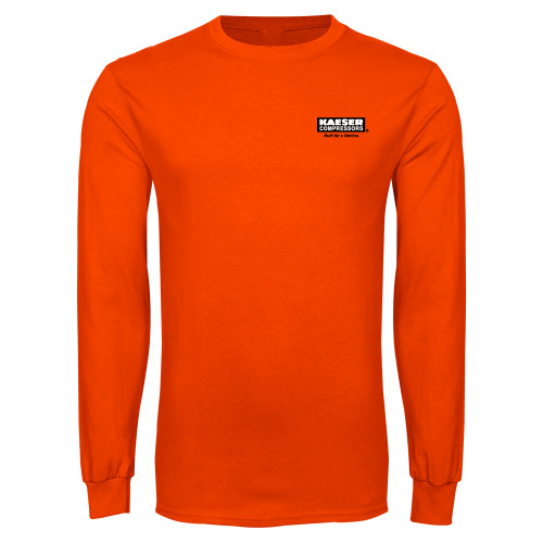 Orange Long Sleeve T-Shirt-Kaeser w tagline