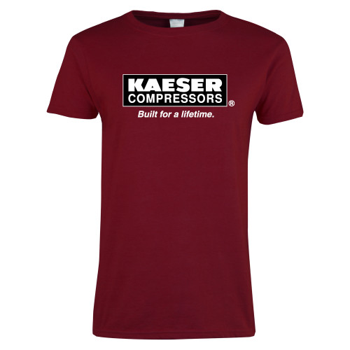 Next Level Womens Cardinal Short Sleeve Tee-Kaeser w tagline