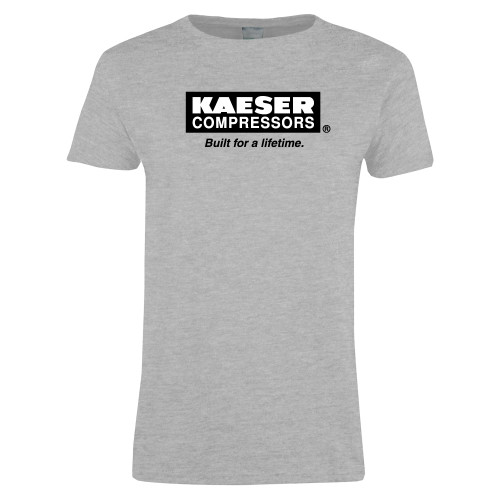 Womens Grey Short Sleeve Tee-Kaeser w tagline
