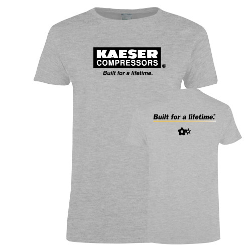 Womens Grey Short Sleeve Tee-Kaeser w tagline