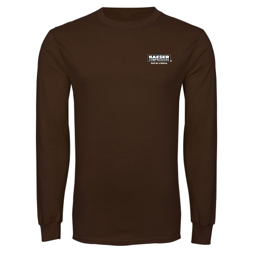 Brown Long Sleeve T Shirt-Kaeser w tagline