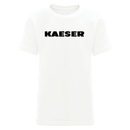 Next Level Youth White Cotton Tee-Kaeser