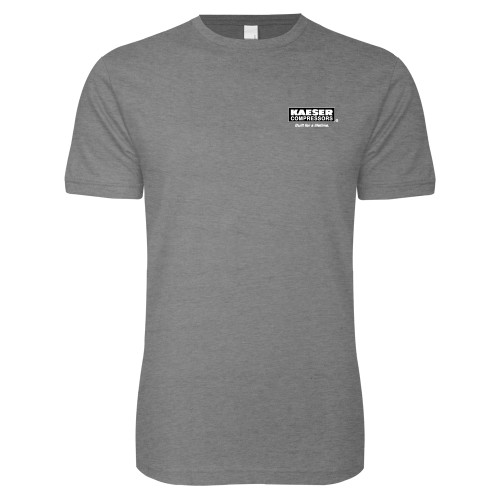 Next Level Heather Grey SoftStyle T Shirt-Kaeser w tagline