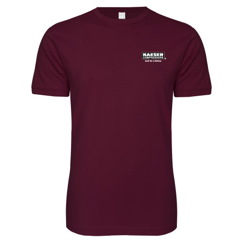 Next Level Maroon SoftStyle T Shirt-Kaeser w tagline