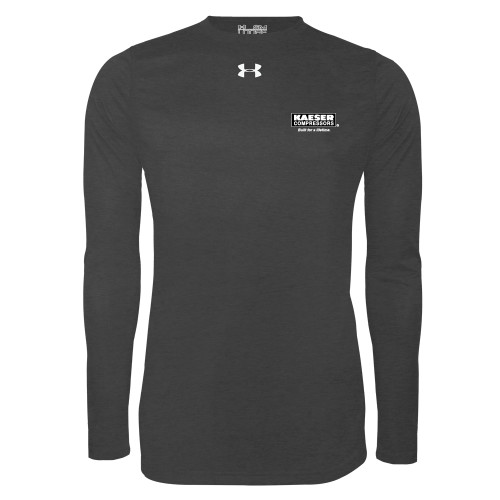 Under Armour Carbon Heather Long Sleeve Tech Tee-Kaeser w tagline