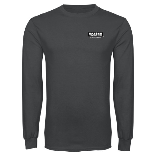 Charcoal Long Sleeve T Shirt-Kaeser w tagline