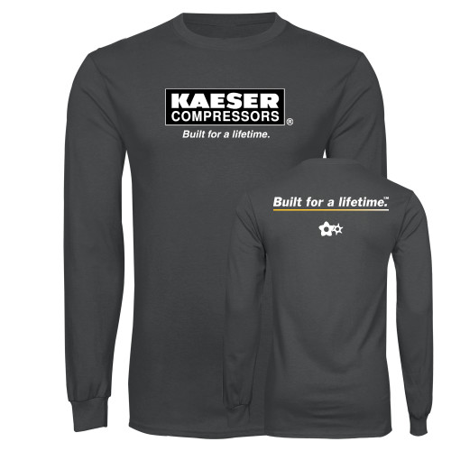Charcoal Long Sleeve T Shirt-Kaeser w tagline
