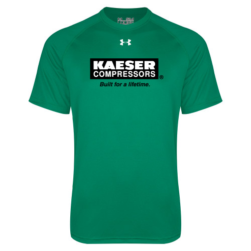 Under Armour Kelly Green Tech Tee-Kaeser w tagline