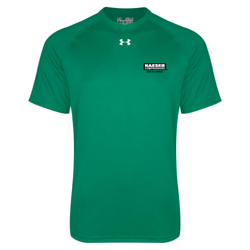 Under Armour Kelly Green Tech Tee-Kaeser w tagline