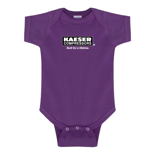 Purple Infant Onesie-Kaeser w tagline