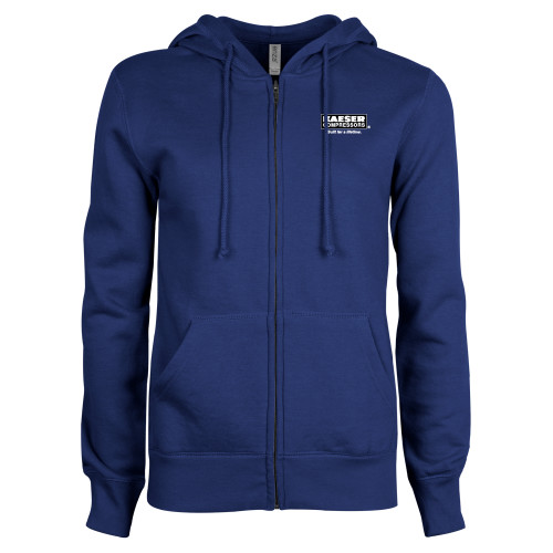 ENZA Womens Royal Fleece Full Zip Hoodie-Kaeser w tagline