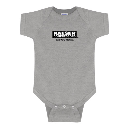 Grey Infant Onesie-Kaeser w tagline