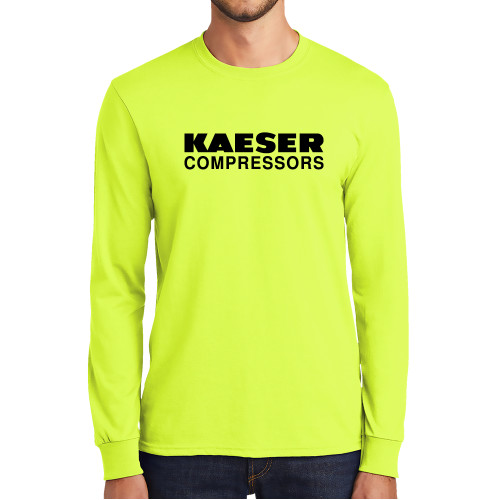 Safety Green Long Sleeve T Shirt-Kaeser Compressors