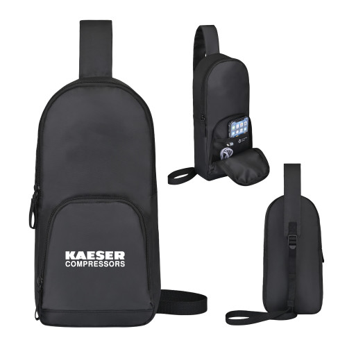 Repeat Lite Black Recycled Poly Sling-Kaeser Compressors