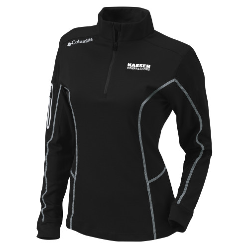 Columbia Womens Omni Wick Black 1/4 Zip-Kaeser Compressors