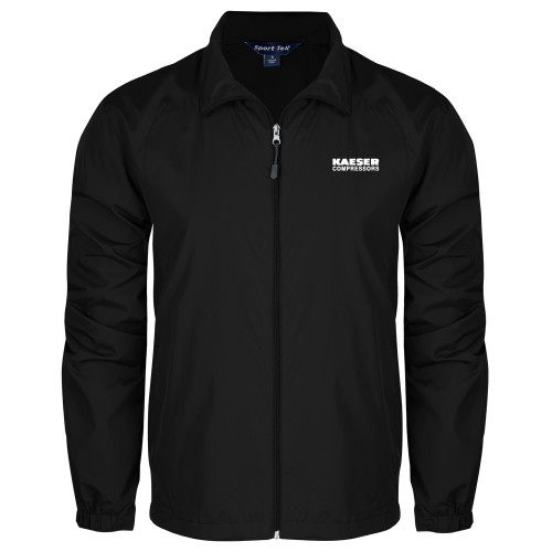 Black Full Zip Wind Jacket-Kaeser Compressors