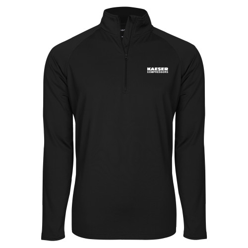 Sport Tek Black Sport Wick Stretch 1/2 Zip Pullover-Kaeser Compressors