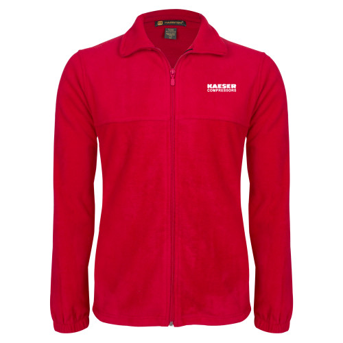 Red Fleece Full Zip Jacket-Kaeser Compressors
