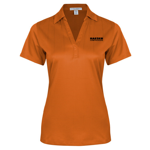 Womens Orange Performance Fine Jacquard Polo-Kaeser Compressors