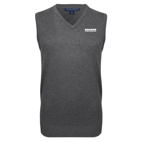 Charcoal VNeck Sweater Vest-Kaeser Compressors