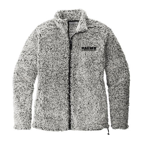 Womens Grey Heather Cozy Fleece Jacket-Kaeser Compressors