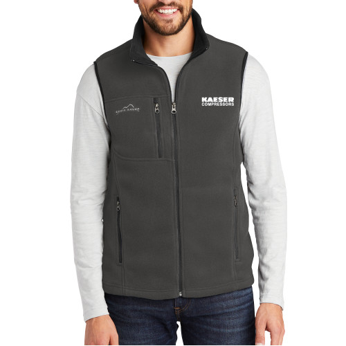 Eddie Bauer Charcoal Fleece Vest-Kaeser Compressors