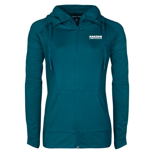 Womens Sapphire Sport Wick Stretch Full Zip Jacket-Kaeser Compressors