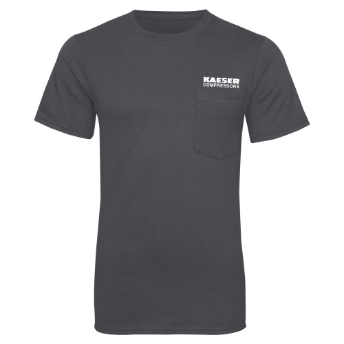 Charcoal T Shirt w/ Pocket-Kaeser Compressors