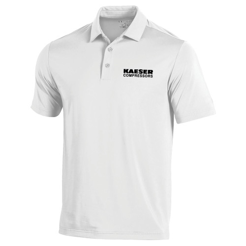 Under Armour White T2 Performance Polo-Kaeser Compressors