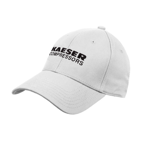 White Structured Adjustable Pro Style Hat-Kaeser Compressors