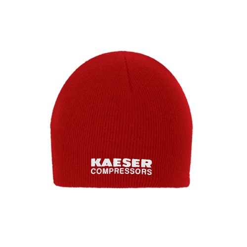 Red Knit Beanie-Kaeser Compressors