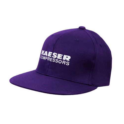 Purple Twill Flat Bill Snapback Hat-Kaeser Compressors