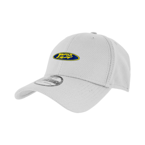 New Era White Diamond Era 39Thirty Stretch Fit Hat-Jeb Four Racing