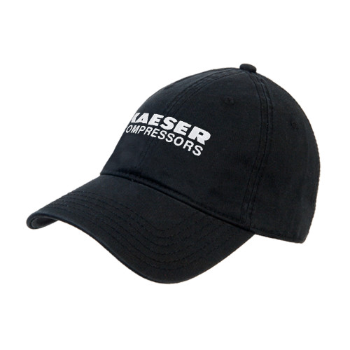 Black Unstructured Adjustable Low Profile Hat-Kaeser Compressors