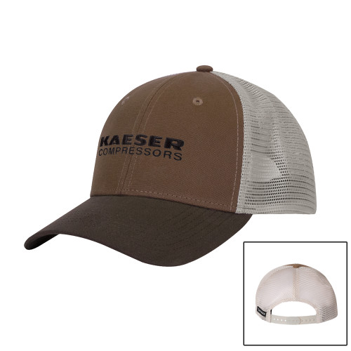 DRI DUCK Hudson Field Khaki/Tobacco Trucker Hat-Kaeser Compressors