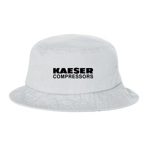 Sportsman White Bucket Hat-Kaeser Compressors