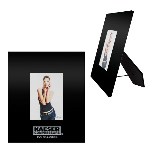 Black Metal 5 x 7 Photo Frame-Kaeser w tagline Engraved