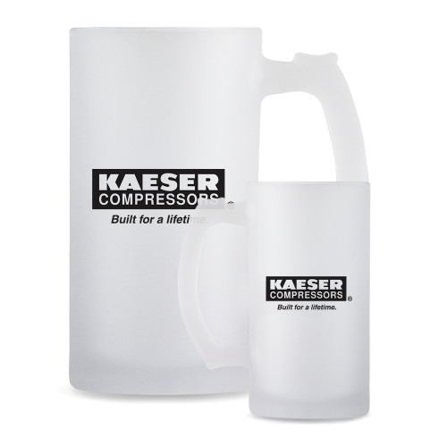 Full Color Decorative Frosted Glass Mug 16oz-Kaeser w tagline