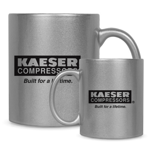 Full Color Silver Metallic Mug 11oz-Kaeser w tagline